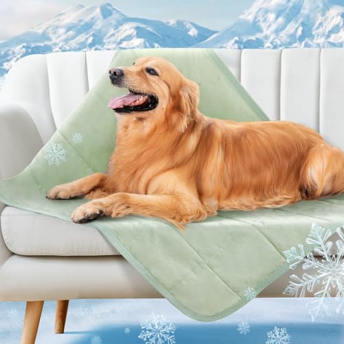 LOOBANI Kühldecke für Hunde, 0,4 >Q-Max große kühlende Hundedecke, weich und atmungsaktiv, kühle Haustierdecke für den Sommer, geeignet für Bettdecke, Couch, Sofa, schützt Möbel von LOOBANI