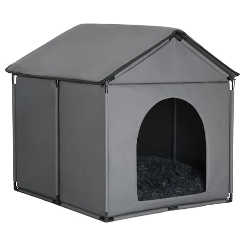 LOOBMBNS Große Hundehütte, weich, für den Innenbereich, 76,2 x 71,1 x 58,4 cm, für große Hunde wie Labrador/Husky/Samojede/Golden Retriever/Deutscher Schäferhund, stabiles Haustierhaus mit weichem von LOOBMBNS