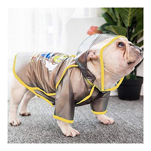 Dog Raincoat Reflective Regen Jacke wasserdichte Hundebekleidung Regenbekleidung for Haustier Small Medium Hunde-Welpen-Hündchen, Grün, Rot XS-XL Pet Supplies (Color : Black, Size : L) von LOOEST