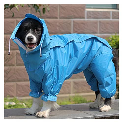 Große Hunde Regenmantel Kleidung wasserdichte Regen Overall for große mittelgroße kleine Hunde Outdoor Haustierkleidung Mantel Pet Supplies (Color : Blue, Size : 16) von LOOEST
