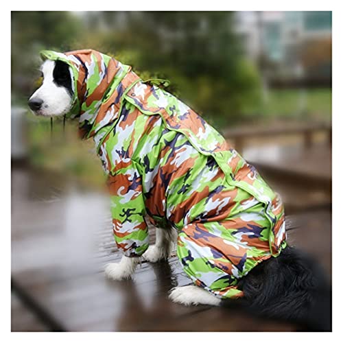 Große Hunde Regenmantel Kleidung wasserdichte Regen Overall for große mittelgroße kleine Hunde Outdoor Haustierkleidung Mantel Pet Supplies (Color : Camouflage, Size : 22) von LOOEST