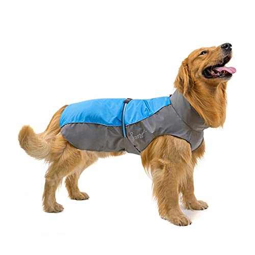 Hund Regenmantel wasserdichte Jacken Atmungsaktive Regenmantel for große Hunde Katzen Kleidung Kleidung Haustierbedarf 7XL 8XL 9XL. Pet Supplies (Color : Blue, Size : XL.) von LOOEST