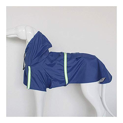 Reflektierende Hunderegenmantel wasserdichte Haustier-Kleidung Außenmantel Regen Jacke for Small Medium Large Hunde Pet Supplies (Color : Blue, Size : 3XL) von LOOEST