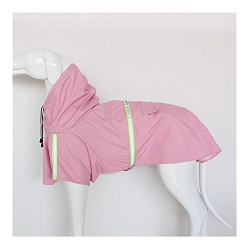 Reflektierende Hunderegenmantel wasserdichte Haustier-Kleidung Außenmantel Regen Jacke for Small Medium Large Hunde Pet Supplies (Color : Pink, Size : 4XL) von LOOEST