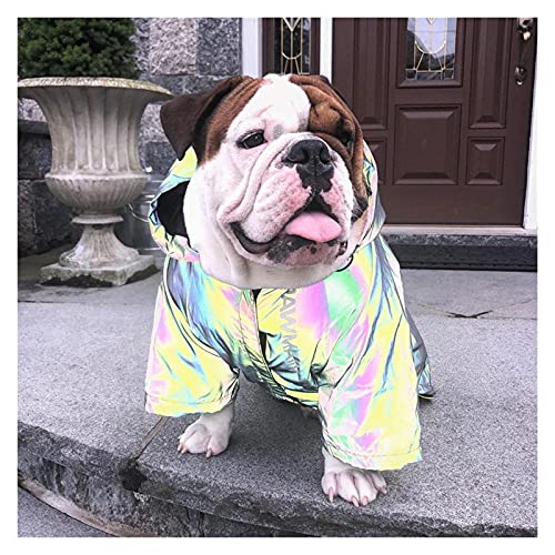 Schnauzer Recht Haustier Micro Kristall Reflektierende Hundekleidung Regen Und Winddicht Hund Regenmantel Pet Supplies (Color : 01, Size : 4XL.) von LOOEST