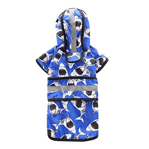 wasserdichte Haustier Raincoat Jacke Haustier Kleidung Reflektierende Regenbekleidung for Haustier Small Medium Large Hunde XS-4XL Pet Supplies (Color : Blue, Size : 3XL) von LOOEST