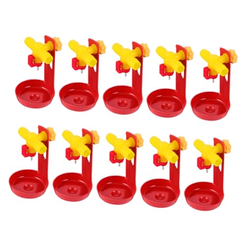 LOORGVEL 10 Stück Teiliges Geflügel Trinker mit Stahlkugel Ventil Automatische Hühnertränke Kompatibel mit Automatischem Wasserversorgungssystem Geeignet für Hühner Enten Gänse und LOORGVEL 10 Stück Teiliges Geflügel Trinker mit Stahlkugel Ventil Automatische Hühnertränke Kompatibel mit Automatischem Wasserversorgungssystem Geeignet für Hühner Enten Gänse und von LOORGVEL