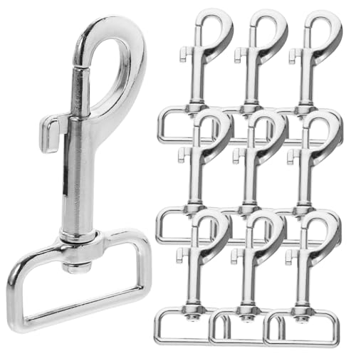 LOORGVEL 10 Stück Teiliges Hundeleinen Karabiner aus Verschleißfestem Material Schnelle Freigabe Kompatibel Canvas Robust für Hundehalsbänder und Leinenersatz von LOORGVEL