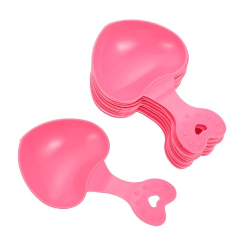 LOORGVEL 10 Stück Teiliges Kleiner Futterlöffel für Haustiere Tiefroter Hamster Futterlöffel aus Robustem Material Praktische Portionierungshilfe für Trockenfutter für Kleine Haustiere und von LOORGVEL