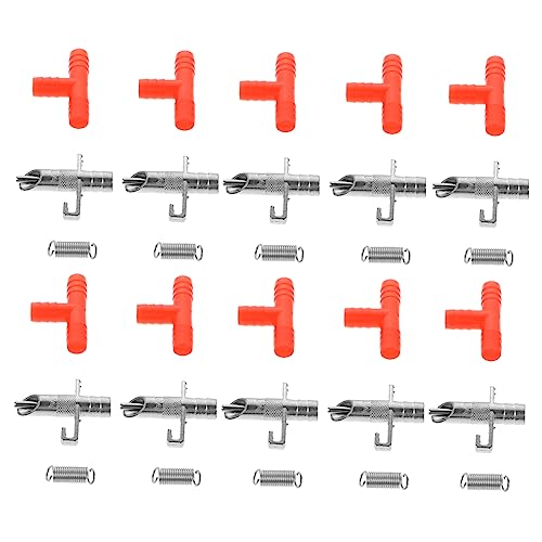 LOORGVEL 10Sätze Kaninchen Trinker Teiliges und Automatischer Wasserspender für Kleintiere zu Reinigen Langlebig und Rostfrei für Kaninchen und Andere von LOORGVEL