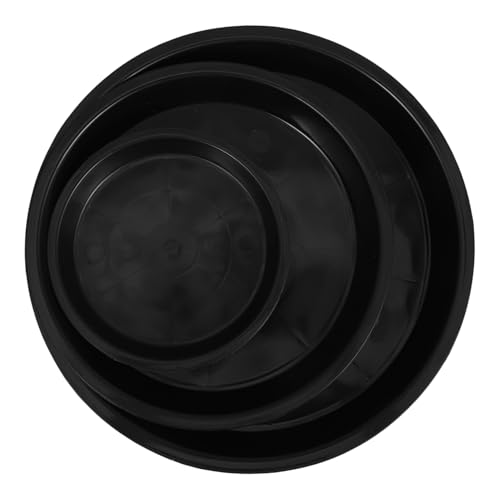 LOORGVEL 12 Stück Kunststoff-pflanzenuntersetzer, Runde Blumentopf-tablett, Pflanzenwasser-tropfschalen, Vogelbadschalen, Blumen-Pflanzen-wasserschalen Für Drinnen Und Draußen, Schwarz LOORGVEL 12 Stück Kunststoff-pflanzenuntersetzer, Runde Blumentopf-tablett, Pflanzenwasser-tropfschalen, Vogelbadschalen, Blumen-Pflanzen-wasserschalen Für Drinnen Und Draußen, Schwarz von LOORGVEL
