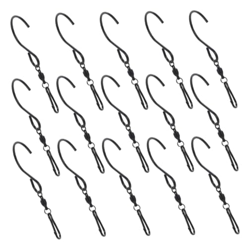 LOORGVEL 15stücke Drehbarer Windspielhaken-Clips Zum Aufhängen Von Windspielen Gartendekorationshaken Partyzubehörhaken Schwarz Aus Selbstdrehendes Design Für Handling Wiederverwendbar LOORGVEL 15stücke Drehbarer Windspielhaken-Clips Zum Aufhängen Von Windspielen Gartendekorationshaken Partyzubehörhaken Schwarz Aus Selbstdrehendes Design Für Handling Wiederverwendbar von LOORGVEL