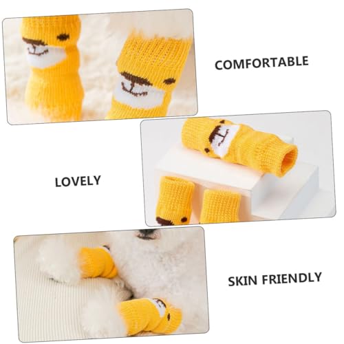 LOORGVEL 2 Sätze Anti rutsch Hundesocken Pfotenschutz Bequeme Hundebeine Schutzhüllen Für Kleine Hunde Gelb Flexibel Elastisch Innenbereich Winter LOORGVEL 2 Sätze Anti rutsch Hundesocken Pfotenschutz Bequeme Hundebeine Schutzhüllen Für Kleine Hunde Gelb Flexibel Elastisch Innenbereich Winter von LOORGVEL