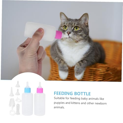 LOORGVEL 2 Sätze Haustier Milchflasche mit Auslaufsicherem Nippel Geeignet für Katzen Welpen und Kleine Haustiere Leicht Tragbar Sicheres Füttern für Neugeborene und Kitten LOORGVEL 2 Sätze Haustier Milchflasche mit Auslaufsicherem Nippel Geeignet für Katzen Welpen und Kleine Haustiere Leicht Tragbar Sicheres Füttern für Neugeborene und Kitten von LOORGVEL