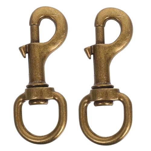 LOORGVEL 2 Stück Haustier Haken mit Drehgelenk Drehbare Zugseil Befestigung aus Zinklegierung Korrosionsbeständig für Hundehalsbänder und Katzenleinen Robustes Zubehör in Bronze von LOORGVEL