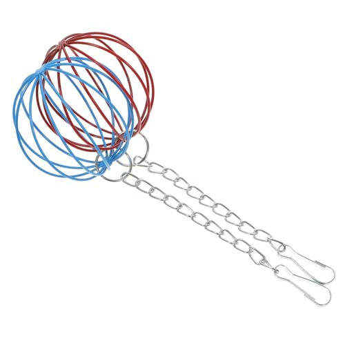 LOORGVEL 2 Stück Kaninchen Futterball aus Robustem Eisen mit Aufhängung Wiederverwendbarer Heuballspender für Kaninchen Meerschweinchen und Kleintiere Fördert Bewegung und Beschäftigung im von LOORGVEL