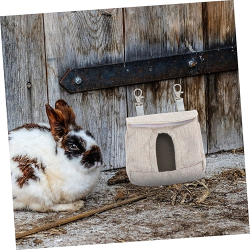 LOORGVEL 2 Stück Kaninchen Futterspender Hängender Käfig Futterhalter Faltbar Leicht Waschbar Für Meerschweinchen Hamster Nager Kleintiere Zubehör von LOORGVEL