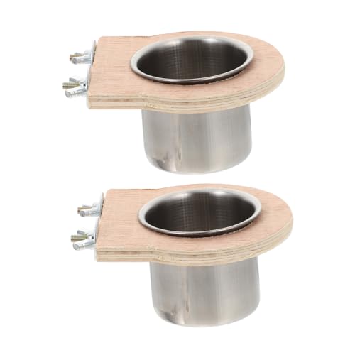LOORGVEL 2 Stück Teiliges Edelstahl Futternapf mit Holzständer Vogeltränke und Futterstation für Papageien Wellensittiche und Kleintiere Hängend für Käfige Vielseitig für Wasser und Futter LOORGVEL 2 Stück Teiliges Edelstahl Futternapf mit Holzständer Vogeltränke und Futterstation für Papageien Wellensittiche und Kleintiere Hängend für Käfige Vielseitig für Wasser und Futter von LOORGVEL