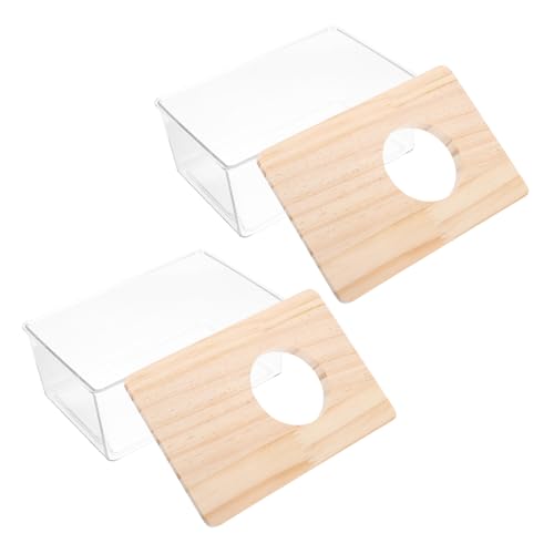 LOORGVEL 2 Stück Teiliges Hamster Sandbad aus Acryl Transparente Wiederverwendbare Badewanne Leicht zu Reinigen Geeignet für Kleintiere als Badezimmerzubehör von LOORGVEL