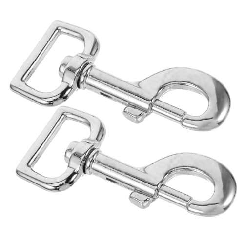 LOORGVEL 2 Stück Teiliges Metall Drehkarabiner für Hundeleine Rostfreie Zinklegierung Stabiler Schnappverschluss Vielseitig Einsetzbar für Riemen und Gepäck Praktische Verbindungselemente von LOORGVEL