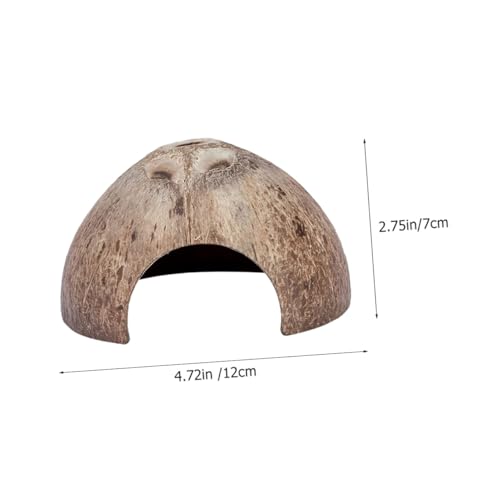 LOORGVEL 2 Stück Teiliges Reptilien Versteck aus Robustem Harz Dekorative Kokosnuss Schale als Terrarium Unterschlupf Natürliches Reptilien Zubehör für Schildkröten Geckos Eidechsen und LOORGVEL 2 Stück Teiliges Reptilien Versteck aus Robustem Harz Dekorative Kokosnuss Schale als Terrarium Unterschlupf Natürliches Reptilien Zubehör für Schildkröten Geckos Eidechsen und von LOORGVEL