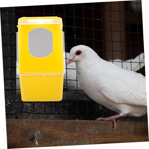 LOORGVEL 2 Stück Teiliges Tauben Futter Wassernapf Kunststoff futterschale zum Aufhängen Am Käfig Leicht zu Reinigen Farbiges Design für Taubenkäfige und Vogelhaltung von LOORGVEL