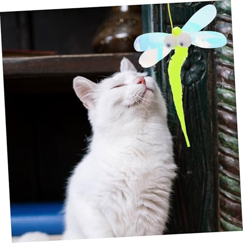 LOORGVEL 2 Stück Verstellbares Katzenspielzeug zum Aufhängen Langlebiges Türschwungspielzeug aus Filz mit Großäugiger Libelle Interaktives Katzen übungsspielzeug für Aktive Hauskatzen LOORGVEL 2 Stück Verstellbares Katzenspielzeug zum Aufhängen Langlebiges Türschwungspielzeug aus Filz mit Großäugiger Libelle Interaktives Katzen übungsspielzeug für Aktive Hauskatzen von LOORGVEL
