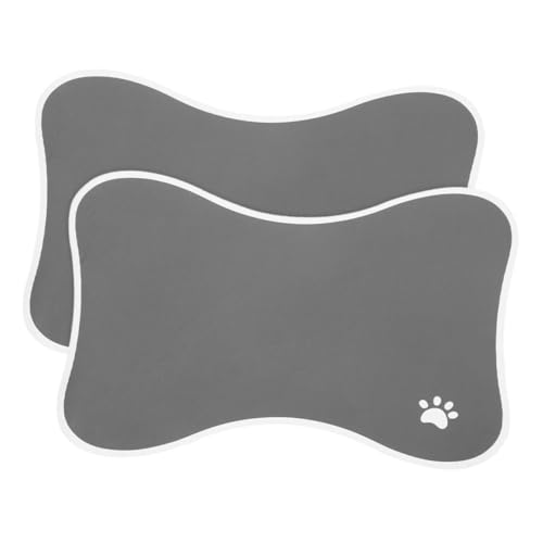 LOORGVEL 2 Stück rutschfeste Futtermatte für Katzen und Kleine Hunde Knochenform Futternapfunterlage mit Wasserdichter Stabiler Unterseite Schützt Böden bei Fütterung Drinnen und Draußen LOORGVEL 2 Stück rutschfeste Futtermatte für Katzen und Kleine Hunde Knochenform Futternapfunterlage mit Wasserdichter Stabiler Unterseite Schützt Böden bei Fütterung Drinnen und Draußen von LOORGVEL