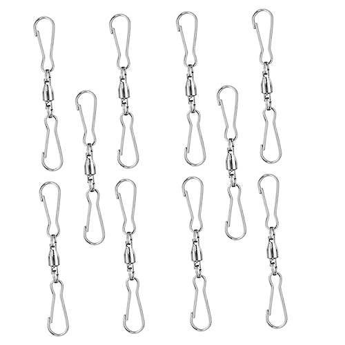 LOORGVEL 20 Stück Drehbare Haken Rotierende Clips für Windspiel Gartenflaggen und Vogelhäuschen für Garten Balkon und Terrasse LOORGVEL 20 Stück Drehbare Haken Rotierende Clips für Windspiel Gartenflaggen und Vogelhäuschen für Garten Balkon und Terrasse von LOORGVEL