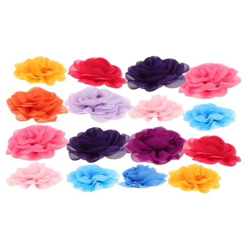 LOORGVEL 20 Stück Teiliges Chiffon Blumen Hundehalsband Anhänger Leichtes Haustier Accessoire Strapazierfähig Komfortabel Für Katzen und Hunde Party Geburtstag von LOORGVEL