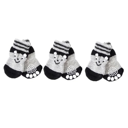 LOORGVEL 3 Paare Hundesocken Rutsch Pfotenschutz aus Baumwolle rutschfeste Haustier Socken für Kleine bis Mittlere Hunde Warme Bequeme Pfoten Schoner für Innenbereiche und Holzböden LOORGVEL 3 Paare Hundesocken Rutsch Pfotenschutz aus Baumwolle rutschfeste Haustier Socken für Kleine bis Mittlere Hunde Warme Bequeme Pfoten Schoner für Innenbereiche und Holzböden von LOORGVEL