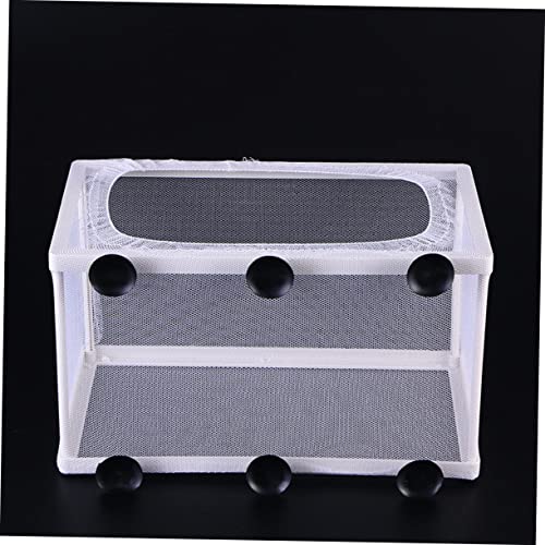 LOORGVEL 3 Stück Aquarium Aufzuchtbecken aus Weißem Mesh mit Saugnapf Isolierbox Fischzucht für Tropische Fische Praktisches Fischbrutnetz mit Großer Kapazität Einfach zu Reinigen und von LOORGVEL