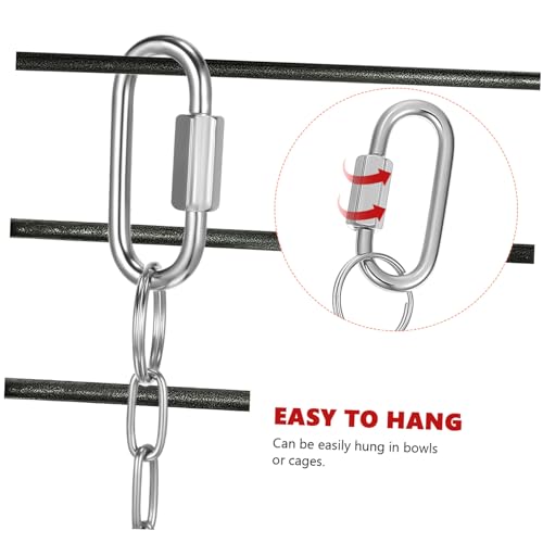 LOORGVEL 4 Stück Hängende Geflügel futterkette mit Edelstahl spießen für Hühner Obst Gemüsehalter mit Haken Geeignet für Mittlere bis Große Vögel Praktisches Beschäftigungsspielzeug von LOORGVEL