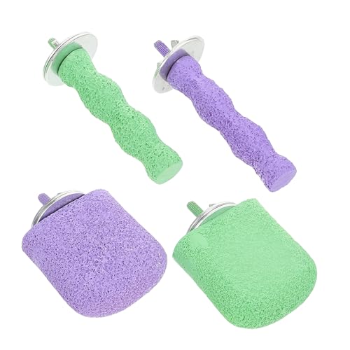 LOORGVEL 4 Stück Teiliges Budgie Käfig Sitzstangen mit Natürlicher Nagelpflege rutschfeste Kletterplattformen für Papageien Wellensittiche und Sittiche Einfache Krallenpflege LOORGVEL 4 Stück Teiliges Budgie Käfig Sitzstangen mit Natürlicher Nagelpflege rutschfeste Kletterplattformen für Papageien Wellensittiche und Sittiche Einfache Krallenpflege von LOORGVEL