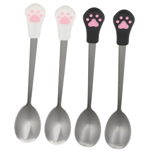 LOORGVEL 4 Stück Teiliges Edelstahl Haustier Futterlöffel mit Katzenkrallen Griff Hitzebeständig Rostfrei Spülmaschinengeeignet für Nassfutter und Konservenfutter von Hund und Katze LOORGVEL 4 Stück Teiliges Edelstahl Haustier Futterlöffel mit Katzenkrallen Griff Hitzebeständig Rostfrei Spülmaschinengeeignet für Nassfutter und Konservenfutter von Hund und Katze von LOORGVEL
