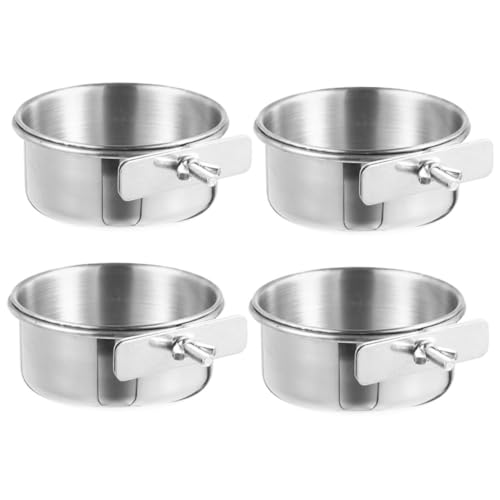 LOORGVEL 4 Stück Teiliges Edelstahl Vogelnapf mit Anti knabber Schutz Kleine Futterschalen für Papageien und Kleinvögel Langlebige Trink Futterbecher für Käfigzubehör LOORGVEL 4 Stück Teiliges Edelstahl Vogelnapf mit Anti knabber Schutz Kleine Futterschalen für Papageien und Kleinvögel Langlebige Trink Futterbecher für Käfigzubehör von LOORGVEL