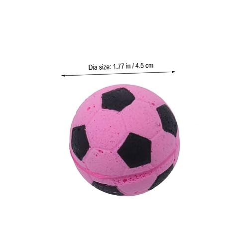 LOORGVEL 4 Stück Teiliges Katzenspielzeug Eva Schaum Fußball Form Interaktives Kätzchenspielzeug Fördert Natürliche Instinkte Schützt Möbel vor Kratzern Buntes für Hauskatzen von LOORGVEL