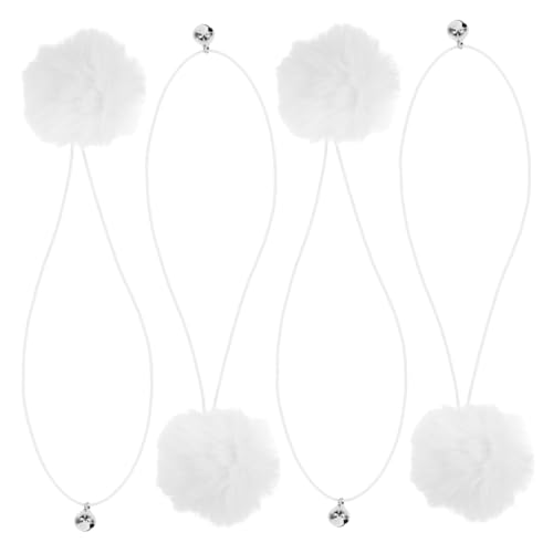 LOORGVEL 4 Stück Teiliges Katzenspielzeug mit Glocke Plüschbälle zum Aufhängen Ersatzspielzeug für Kratzbaum und Katzenbaum Interaktive Katzenhängekugel für Aktives Spiel und Training von LOORGVEL