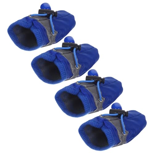 LOORGVEL 4 Teiliges wasserdichte Hundeschuhe Xs rutschfeste Hundeboots für Kleine bis Mittelgroße Hunde Pfotenschonende Allwetter Schutzschuhe für Outdoor Schnee Wandern Blau LOORGVEL 4 Teiliges wasserdichte Hundeschuhe Xs rutschfeste Hundeboots für Kleine bis Mittelgroße Hunde Pfotenschonende Allwetter Schutzschuhe für Outdoor Schnee Wandern Blau von LOORGVEL