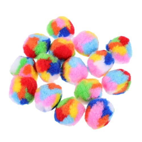LOORGVEL 40 Stück Teiliges Bunte Katzen spielbälle aus Weichem Plüsch für Indoor Katzen Interaktives Katzenspielzeug Aktivität und Neugier Langlebig und Leicht für Katzenzubehör von LOORGVEL
