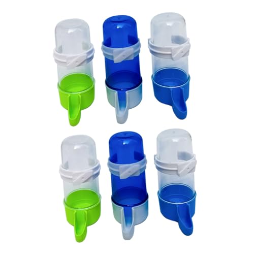 LOORGVEL 6 Stück Automatischer Vogelwasserspender für Papageien und Kleinvögel Wasserfüllende Trinkschalen Auslaufsicher Einfache Installation Langlebiges Trinkwerkzeug für von LOORGVEL