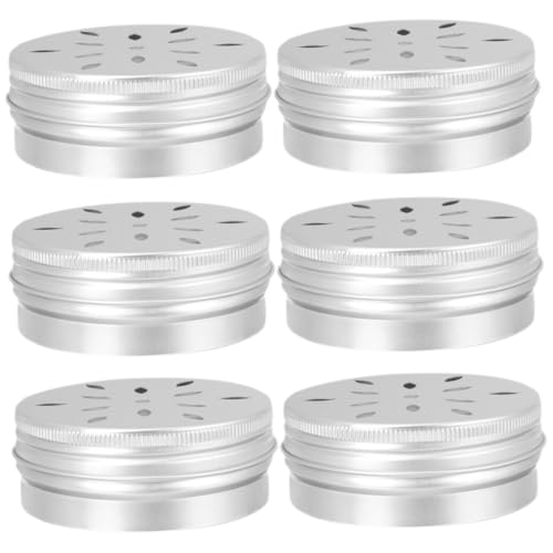 LOORGVEL 6 Stück Hundegeruch Trainingsdosen aus Aluminium mit Belüftetem Schraubdeckel für Nasenarbeit und Geruchstraining Stabile Wiederverwendbare Hundeduft Behälter für Spürhund von LOORGVEL