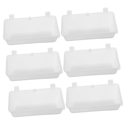 LOORGVEL 6 Stück Teiliges Großer Kapazität Kunststoff Napf zum Aufhängen für Hunde Katzen Welpen Futter Wasserschale Robust Verschleißfest Haustier Futterzubehör Käfighalterung von LOORGVEL