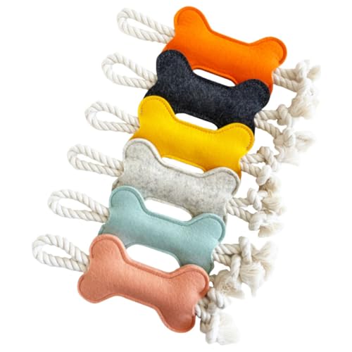 LOORGVEL 6 Stück Teiliges Hundespielzeug Kauspielzeug für Zähne Reinigung Langlebig Robust Interaktiv Fördert Spielerisches Training für Kleine Mittlere Hunde von LOORGVEL