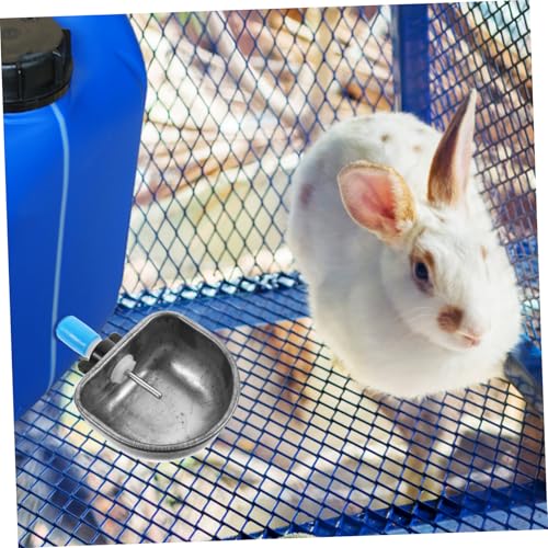 LOORGVEL 6 Stück Teiliges Kaninchen Trinknapf aus Edelstahl Automatische Wassertränke Praktisch und Leicht Einfach zu Montieren für Kaninchenstall und Kleintierkäfige von LOORGVEL