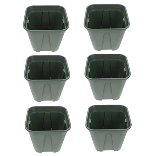 LOORGVEL 6 Stück Topf zur Wurzelkontrolle orchideentopf Orchid Pot Topf für Orchideen quadratische Kindergarten -Töpfe Pflanzentopf Blumentöpfe Blumentopf aus Kunststoff Plastik Green von LOORGVEL