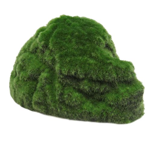 LOORGVEL Aquarium Schildkröten Versteck Höhle aus Resin Langlebige Moos höhle Dekoration Robustes Terrarien Zubehör für Reptilien und Amphibien Farbige Landschaft für Fischbecken kein von LOORGVEL