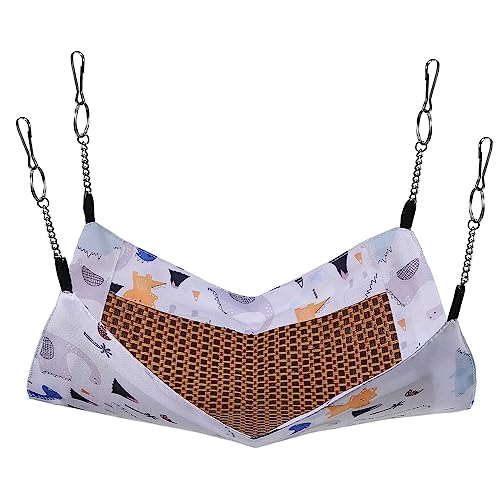LOORGVEL Atmungsaktive Kleintier Hängematte Sommerliches Leichtes Chinchilla und Hamsterbett Abnehmbar Waschbar für Kleine Nager und Haustiere von LOORGVEL