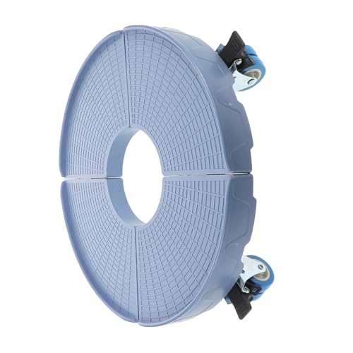 LOORGVEL Basis für Blumentöpfe Säulen-Teelichthalter Desktop-Katapult der Draht Pflanzenroller Pflanzenständer beweglicher Blumentopfständer Pflanzpalette mit Rädern Rostfreier Stahl Blue von LOORGVEL