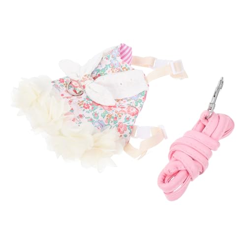 LOORGVEL Bunny Harness aus Baumwolle Süßes Ärmelloses Kaninchenkleid für Kleine Haustiere Bequemes Geschirr für Foto und Party Modisches Zubehör für Zwergkaninchen und Kleintiere von LOORGVEL
